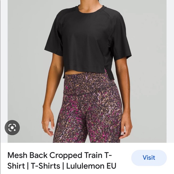 Lululemon MESH BACK CROPPED TRAIN T-SHIRT (8) - Picture 7 of 7
